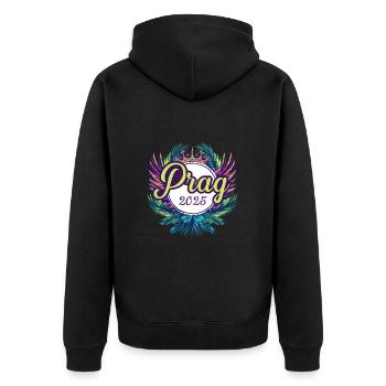 L’équipe de Prague 2025 - Veste à capuche bio Premium Unisexe - noir - Dos - Nico (187cm)