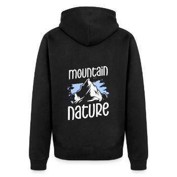Nature Conservation Wood Mountains - Veste à capuche bio Premium Unisexe - noir - Dos - Nico (187cm)