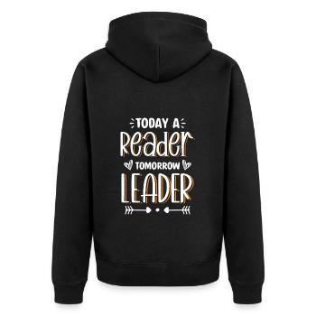 Arbeit Job Vorgesetzter Angestellter - Unisex Premium Bio Zip Hoodie - Schwarz - Hinten - Nico (187cm)