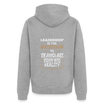Travail Carrière Superviseur Bureau Humour - Veste à capuche bio Premium Unisexe - gris chiné - Dos - Nico (187cm)