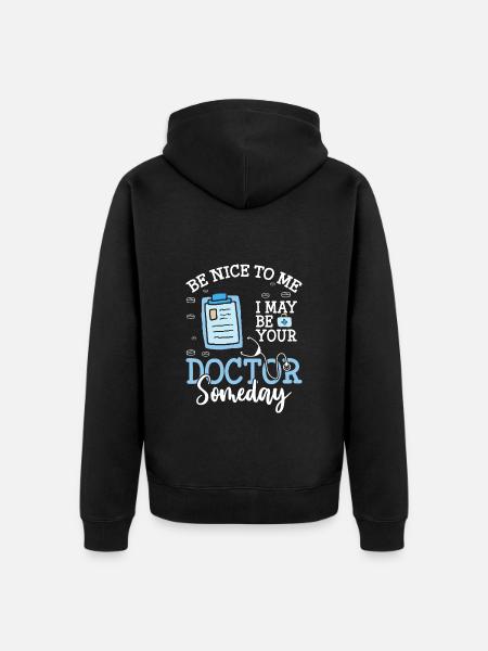 Arzt Medizin Blut Ärzte - Unisex Premium Bio Zip Hoodie - Schwarz