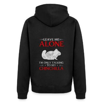 Rongeur chinchilla Amérique du Sud mignon - Veste à capuche bio Premium Unisexe - noir - Dos - Nico (187cm)