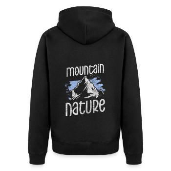Arbre Forêt de montagne Animal - Veste à capuche bio Premium Unisexe - noir - Dos - Nico (187cm)