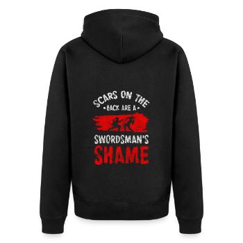 Swordsman Axe Japan Gladiator - Unisex Premium Organic Zip Hoodie - black - Back - Nico (187cm)