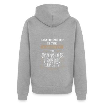 Employés de bureau Carrières - Veste à capuche bio Premium Unisexe - gris chiné - Dos - Nico (187cm)
