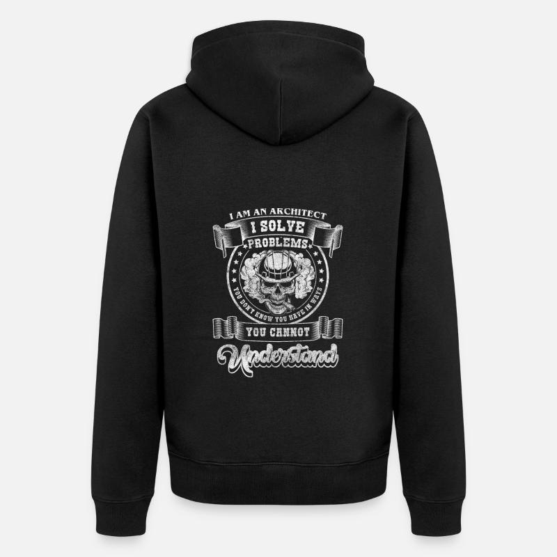 Architecte Profession Bâtisseur - Veste à capuche bio Premium Unisexe - noir