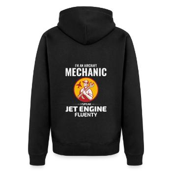 Mécanicien d’aéronefs Technicien d’entretien aéronautique - Veste à capuche bio Premium Unisexe - noir - Dos - Nico (187cm)