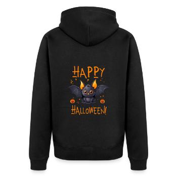 Chauve-souris Joyeux Halloween Costume Mignon Mignon - Veste à capuche bio Premium Unisexe - noir - Dos - Nico (187cm)