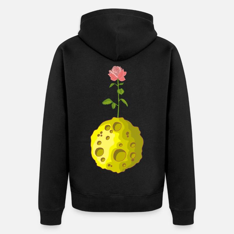 Planète fleurie - Veste à capuche bio Premium Unisexe - noir