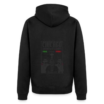 Le Parrain de Chicago - Veste à capuche bio Premium Unisexe - noir - Dos - Nico (187cm)