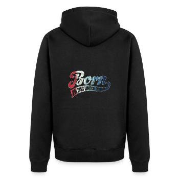 Born in 1983 - Limited Edition - Birthday - Unisex Premium Organic Zip Hoodie - black - Back - Nico (187cm)