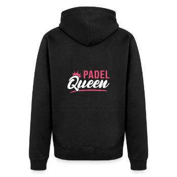 Padel Queen Padel Joueur Padel Tennis - Veste à capuche bio Premium Unisexe - noir - Dos - Nico (187cm)