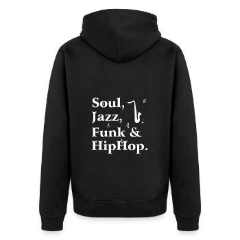 Soirée dansante Soul Jazz Funk - Veste à capuche bio Premium Unisexe - noir - Dos - Nico (187cm)
