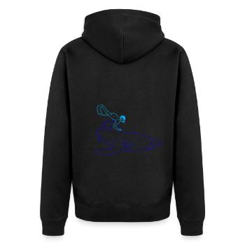 Plongeur de requins - Veste à capuche bio Premium Unisexe - noir - Dos - Nico (187cm)
