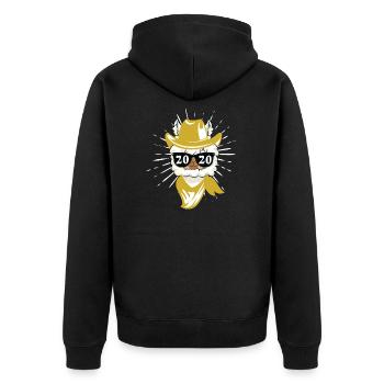 Joyeux nouvel an 2020 cadeau de vacances de lama - Veste à capuche bio Premium Unisexe - noir - Dos - Nico (187cm)