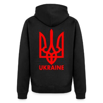 Ukraine - Veste à capuche bio Premium Unisexe - noir - Dos - Nico (187cm)