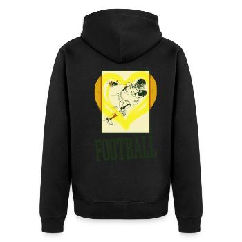 Joueur de football américain Joueur de football américain Sports - Veste à capuche bio Premium Unisexe - noir - Dos - Nico (187cm)
