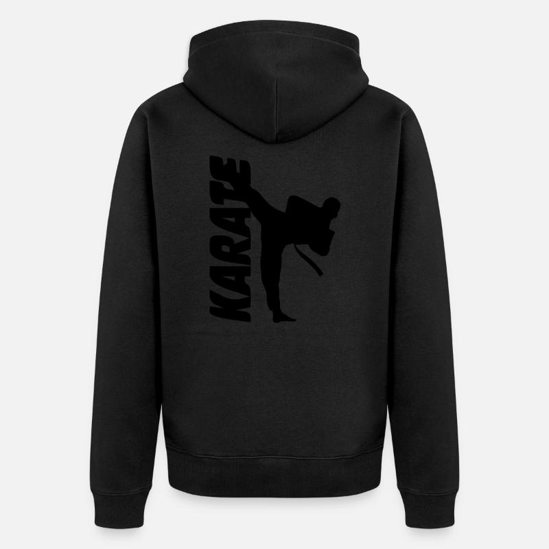 Karaté Arts Martiaux - Veste à capuche bio Premium Unisexe - noir