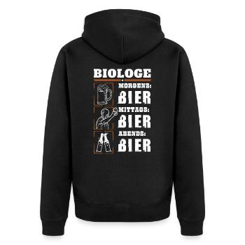 Mon quotidien de biologiste - Veste à capuche bio Premium Unisexe - noir - Dos - Nico (187cm)