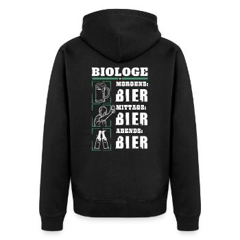 Mon quotidien de biologiste - Veste à capuche bio Premium Unisexe - noir - Dos - Nico (187cm)