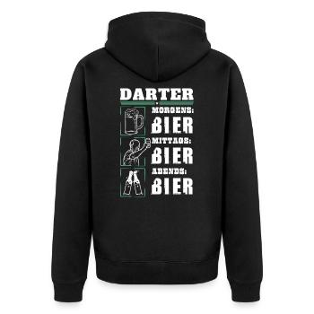 Mon quotidien de dard - Veste à capuche bio Premium Unisexe - noir - Dos - Nico (187cm)