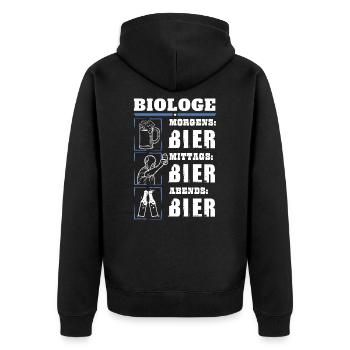 Mon quotidien de biologiste - Veste à capuche bio Premium Unisexe - noir - Dos - Nico (187cm)