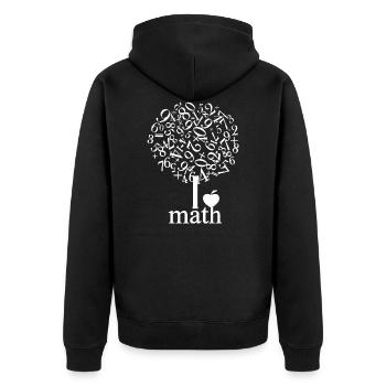 J'aime les mathématiques t-shirt Pour les mathématiciens - Veste à capuche bio Premium Unisexe - noir - Dos - Nico (187cm)