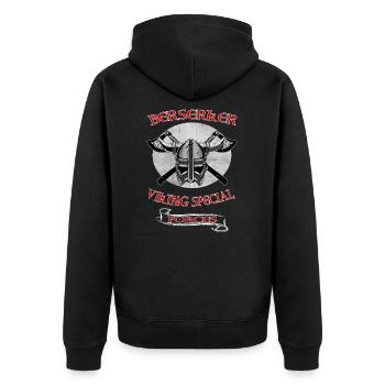 Viking Skull Skull Axe Valhalla - Veste à capuche bio Premium Unisexe - noir - Dos - Nico (187cm)