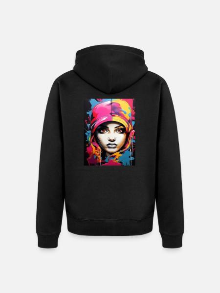 Graffiti style2 - Veste à capuche bio Premium Unisexe - noir