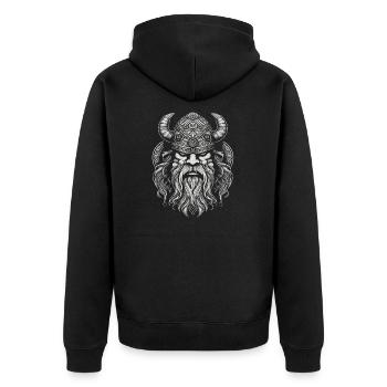 Odin Viking Dieu - Veste à capuche bio Premium Unisexe - noir - Dos - Nico (187cm)