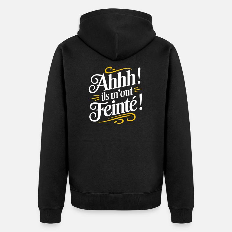 Ahhh ils m'ont feinté - Veste à capuche bio Premium Unisexe - noir