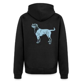 americanbulldog2a - Veste à capuche bio Premium Unisexe - noir - Dos - Nico (187cm)
