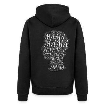 Mother's Day Gamer Mom Gift Idea Funny - Unisex Premium Organic Zip Hoodie - black - Back - Nico (187cm)