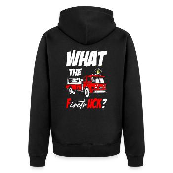 Qu’est-ce que le FiretrUCK Funny Fireman Fire Rescue - Veste à capuche bio Premium Unisexe - noir - Dos - Nico (187cm)
