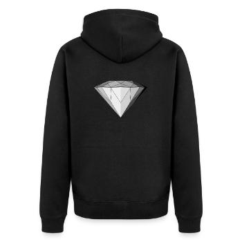 Diamant - Veste à capuche bio Premium Unisexe - noir - Dos - Nico (187cm)