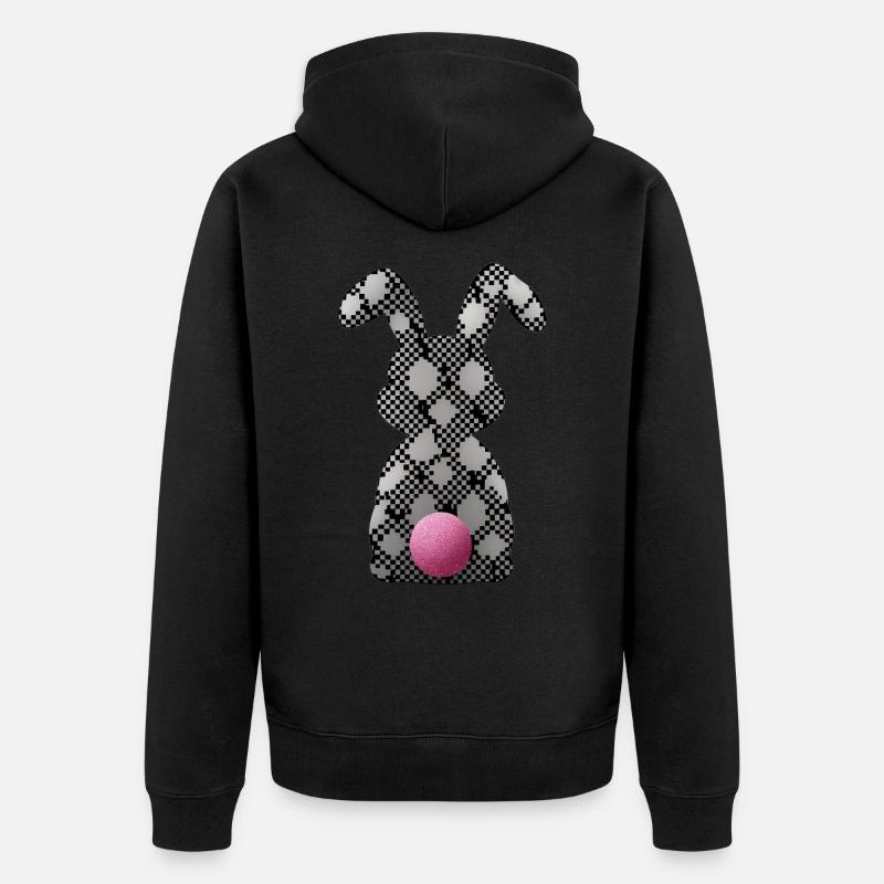 Lapin de Pâques - Veste à capuche bio Premium Unisexe - noir