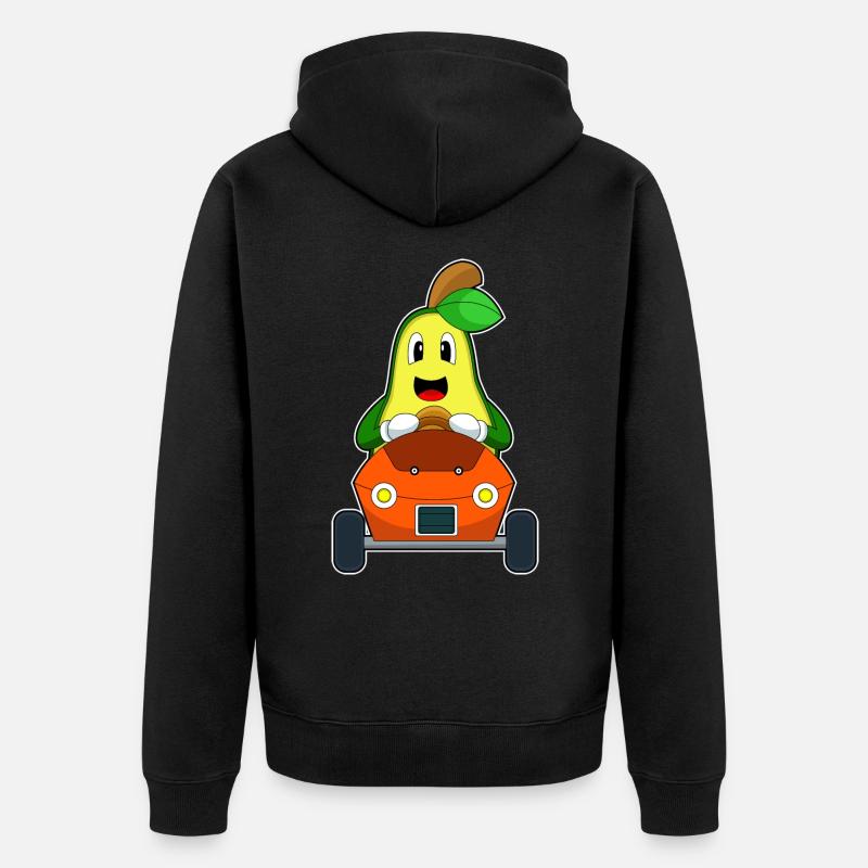 Avocado Auto - Unisex Premium Bio Zip Hoodie - Schwarz