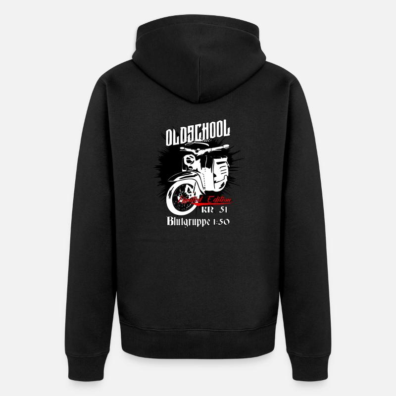 Simson Schwalbe Cyclomoteur - Veste à capuche bio Premium Unisexe - noir