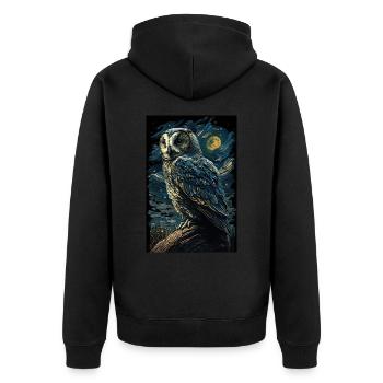 Hibou - Veste à capuche bio Premium Unisexe - noir - Dos - Nico (187cm)