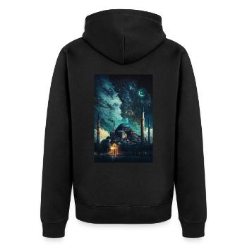 Hagia Sofia Istanbul - Veste à capuche bio Premium Unisexe - noir - Dos - Nico (187cm)