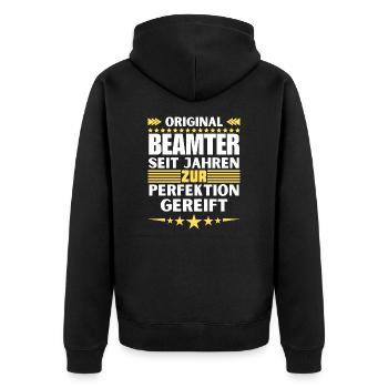 Les fonctionnaires ont mûri jusqu’à la perfection - Veste à capuche bio Premium Unisexe - noir - Dos - Nico (187cm)