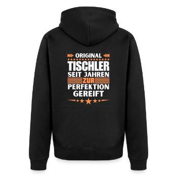Des charpentiers mûris à la perfection - Veste à capuche bio Premium Unisexe - noir - Dos - Nico (187cm)