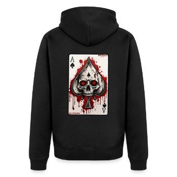 Pique - Veste à capuche bio Premium Unisexe - noir - Dos - Nico (187cm)