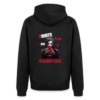 Donner du sang Sauvez une version comique vampire - Veste à capuche bio Premium Unisexe - noir - Dos - Nico (187cm)
