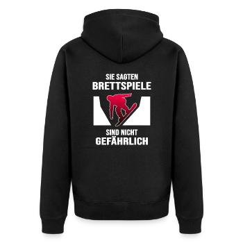 Snowboard Snowboarder Snowboard-Brett freestyle - Unisex Premium Bio Zip Hoodie - Schwarz - Hinten - Nico (187cm)