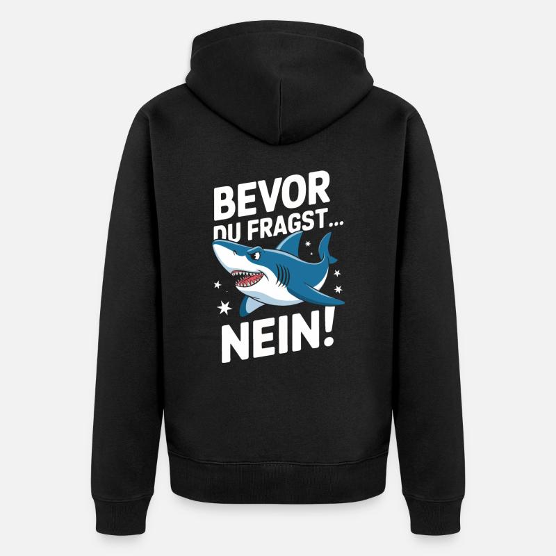 Requin Requin Requins Requin - Veste à capuche bio Premium Unisexe - noir