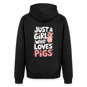 Animal cochon - Veste à capuche bio Premium Unisexe - noir - Dos - Nico (187cm)