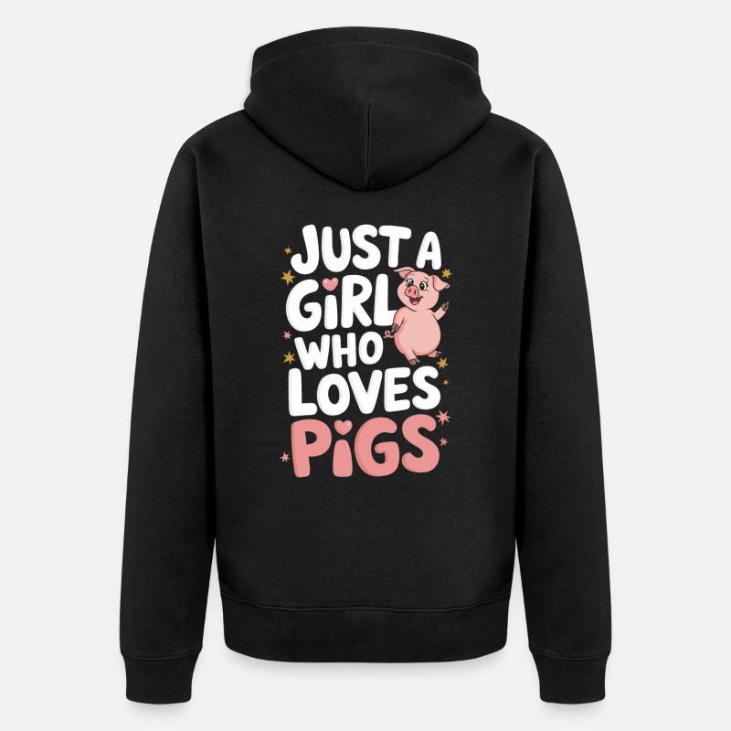 Animal cochon - Veste à capuche bio Premium Unisexe - noir