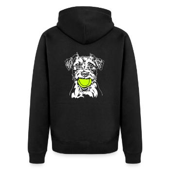 Jack Russell Terrier Ball Ball Junkie Dog Wilsigns - Veste à capuche bio Premium Unisexe - noir - Dos - Nico (187cm)