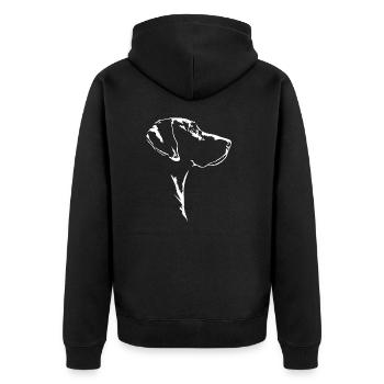 German Shorthair Hunting Dog Hunting Dogs Dog Wilsigns - Unisex Premium Organic Zip Hoodie - black - Back - Nico (187cm)